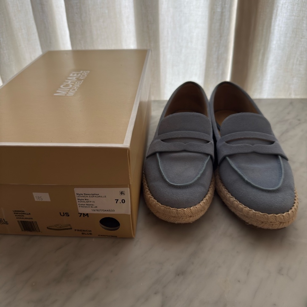 Michael Kors Gray Loafers with Woven Sole